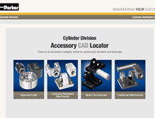 Tablet Screenshot of cylinderaccessories.com